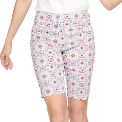 Women's Croft & Barrow® Effortless Stretch Bermuda Shorts -Croft & Barrow Sales Store 3913048 White Coral Print