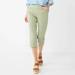Women's Croft & Barrow® Effortless Stretch Capri Pants -Croft & Barrow Sales Store 3918078 Aloe Sage