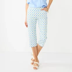 Women's Croft & Barrow® Effortless Stretch Capri Pants -Croft & Barrow Sales Store 3918078 Blue Tile