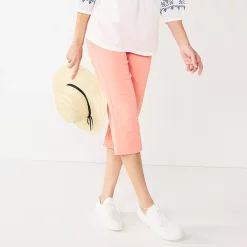 Women's Croft & Barrow® Effortless Stretch Capri Pants -Croft & Barrow Sales Store 3918078 Coral