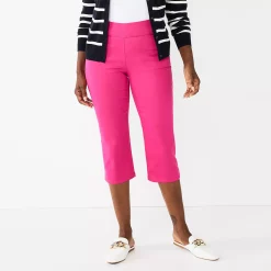 Women's Croft & Barrow® Effortless Stretch Capri Pants -Croft & Barrow Sales Store 3918078 Pink