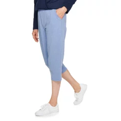 Petite Croft & Barrow® Easy Pull-On Knit Capri Pants -Croft & Barrow Sales Store 5211701 Blue Heather
