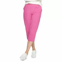 Petite Croft & Barrow® Easy Pull-On Knit Capri Pants -Croft & Barrow Sales Store 5211701 Pink