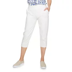 Petite Croft & Barrow® Easy Pull-On Knit Capri Pants -Croft & Barrow Sales Store 5211701 White