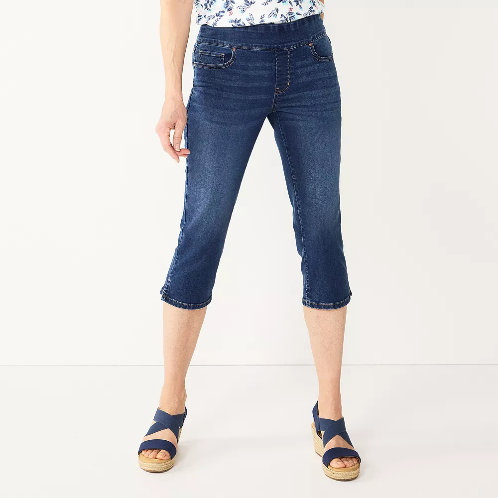 Women's Croft & Barrow® Pull-On Capri Jeans 2 Women's Croft & Barrow® Pull-On Capri Jeans - Image 2