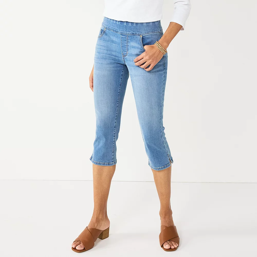 Women's Croft & Barrow® Pull-On Capri Jeans 1 Women's Croft & Barrow® Pull-On Capri Jeans
