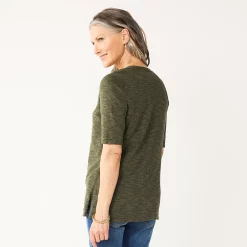 Women's Croft & Barrow® Elbow-Sleeve Cardigan -Croft & Barrow Sales Store 5533225 ALT