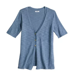 Women's Croft & Barrow® Elbow-Sleeve Cardigan -Croft & Barrow Sales Store 5533225 ALT5