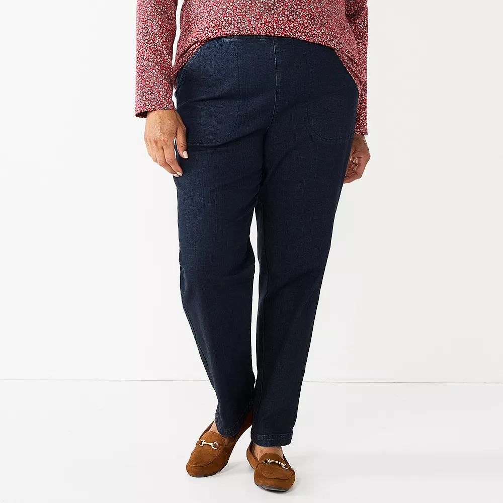 Plus Women's Croft & Barrow® Classic Pull-On Jeans 1 Plus Women's Croft & Barrow® Classic Pull-On Jeans