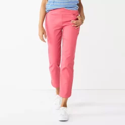 Petite Croft & Barrow® Effortless Stretch Ankle Pants -Croft & Barrow Sales Store 5562724 Watermelon