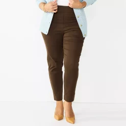 Plus Size Women's Croft & Barrow® Effortless Stretch Pull-On Straight Pants
