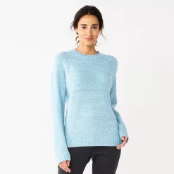 Women's Croft & Barrow® Cozy Crewneck Sweater 20 Women's Croft & Barrow® Cozy Crewneck Sweater -Croft & Barrow Sales Store 5588987 Blue