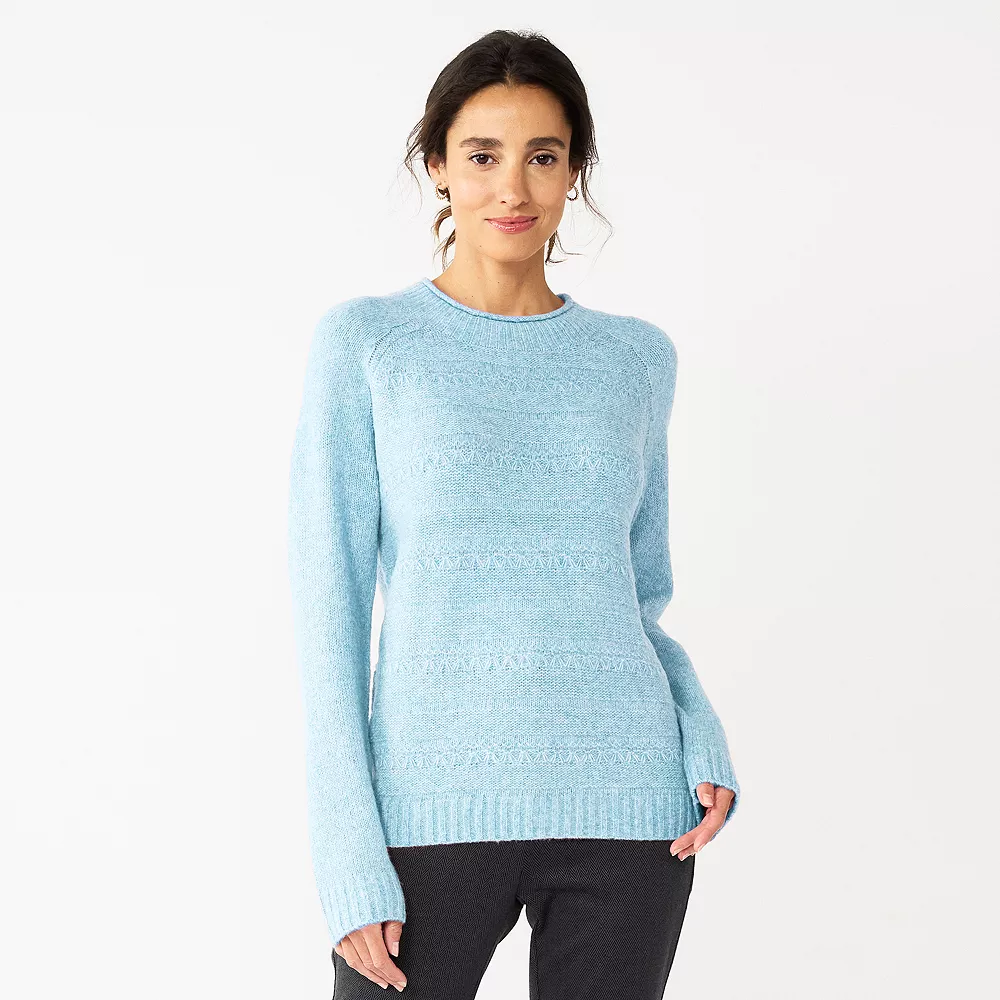 Women's Croft & Barrow® Cozy Crewneck Sweater 7 Women's Croft & Barrow® Cozy Crewneck Sweater - Image 7