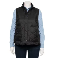 Plus Size Croft & Barrow® Quilted Vest -Croft & Barrow Sales Store 5634353 Black