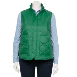 Plus Size Croft & Barrow® Quilted Vest -Croft & Barrow Sales Store 5634353 Green