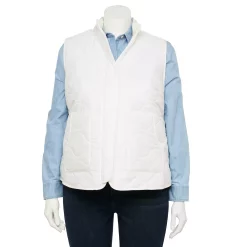 Plus Size Croft & Barrow® Quilted Vest -Croft & Barrow Sales Store 5634353 White