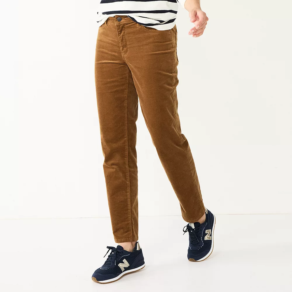 Petite Croft & Barrow® Straight-Leg Corduroy Pants 1 Petite Croft & Barrow® Straight-Leg Corduroy Pants