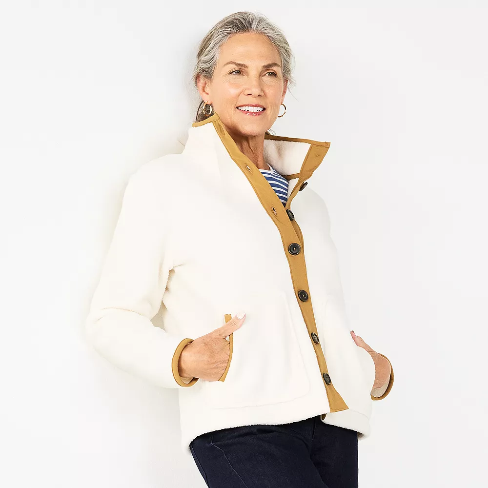 Petite Croft & Barrow® Microfleece Jacket 1 Petite Croft & Barrow® Microfleece Jacket