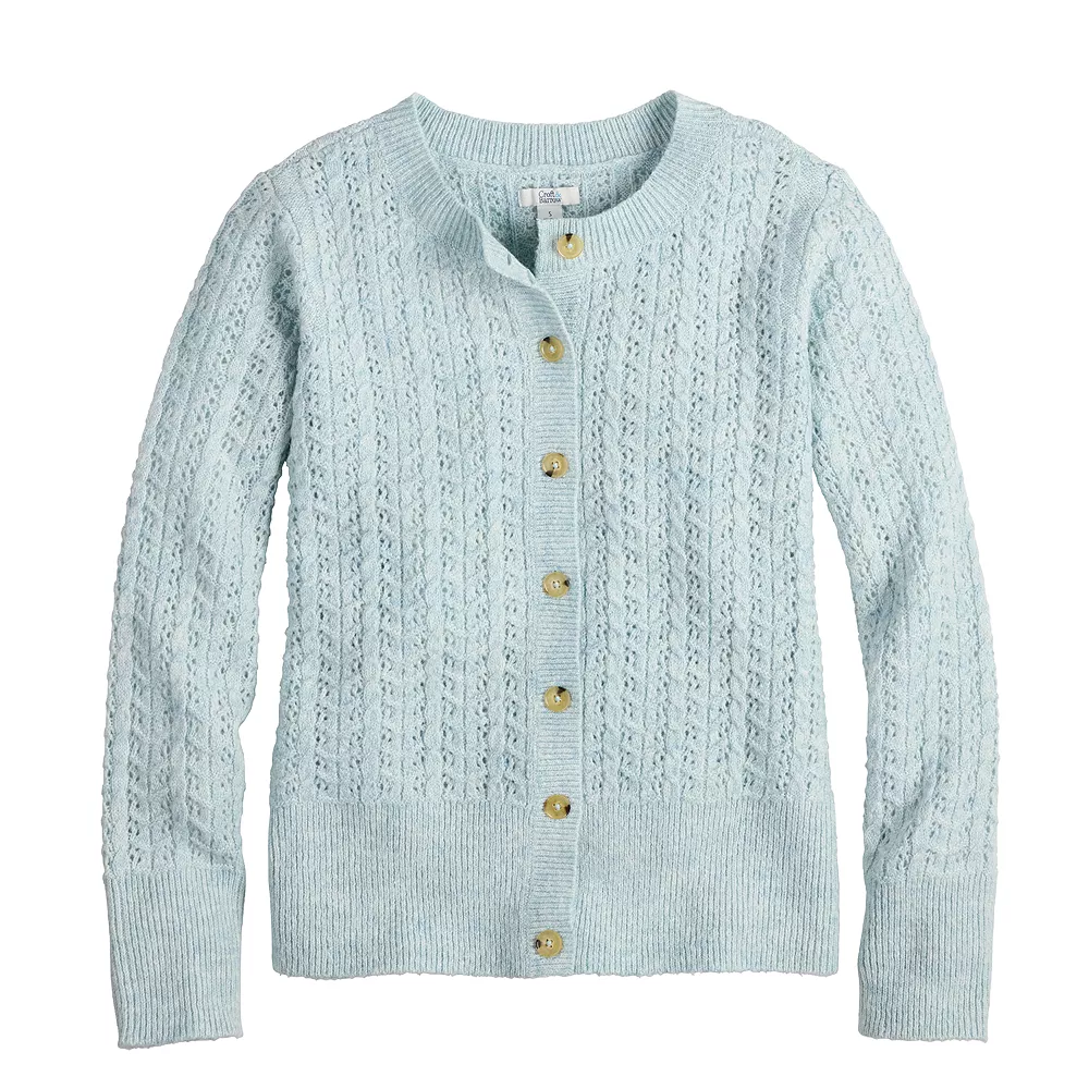 Women's Croft & Barrow® Crewneck Cardigan 5 Women's Croft & Barrow® Crewneck Cardigan - Image 5