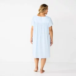 Plus Size Croft & Barrow® Short Sleeve Knit Nightgown -Croft & Barrow Sales Store 5773728 ALT